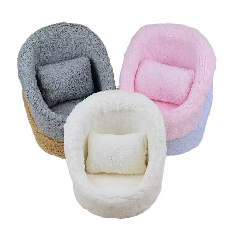 2pcs Baby Posing Sofa Newborn Photography Props Solid Color Soft Chair with Pillow Cushion Sets Studio Baby Photo Accessories