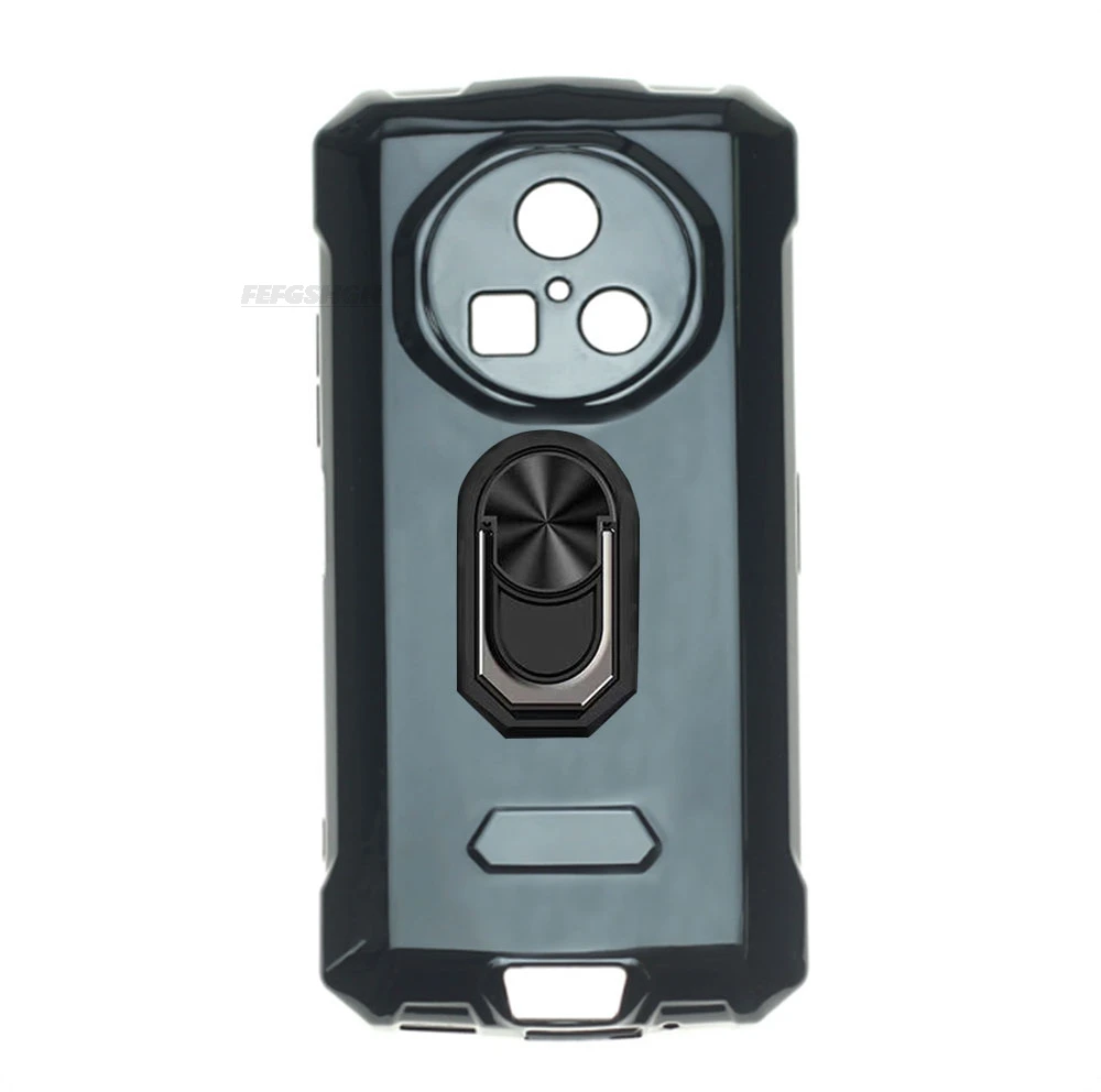 For Doogee Fire 7 Pro 6.6" 2025 Back Finger Ring Soft TPU Silicone Case For Doogee Fire 7 Fire5 Fire 5 Pro Bracket Phone Cover