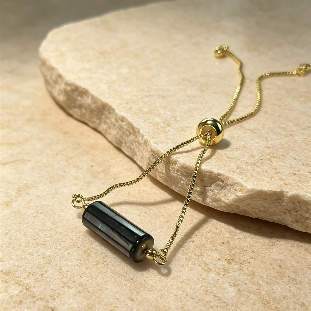 สร้อยข้อมือผู้หญิงทรงท่อชุบทอง - Seed Bead Tube บทวิจารณ์และราคา