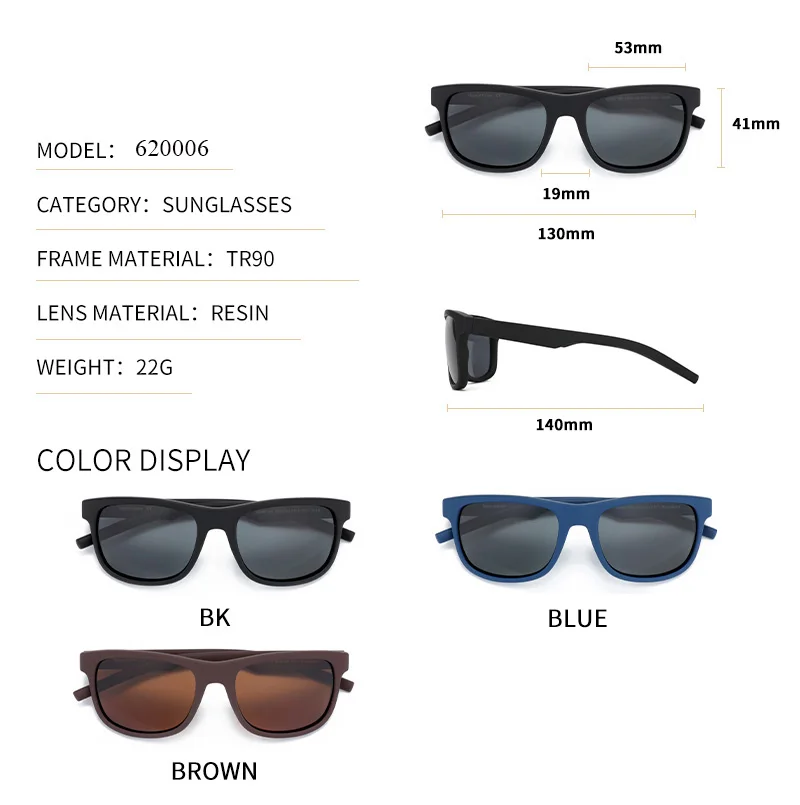 ZENOTTIC TR90 Polarisierte Sonnenbrille für Herren, Fahrer-Fahrer-Sonnenbrille, klassische quadratische Spiegel-UV400-Schutz-Sonnenbrille – Detail 4