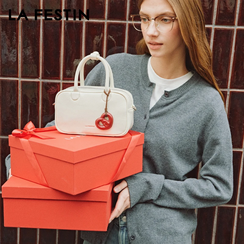 LA FESTIN Original Brand 2025 New Handbag Women Fashion Designer Shoulder Crossbody Bag lady Leather Bag Classic Retro Bag
