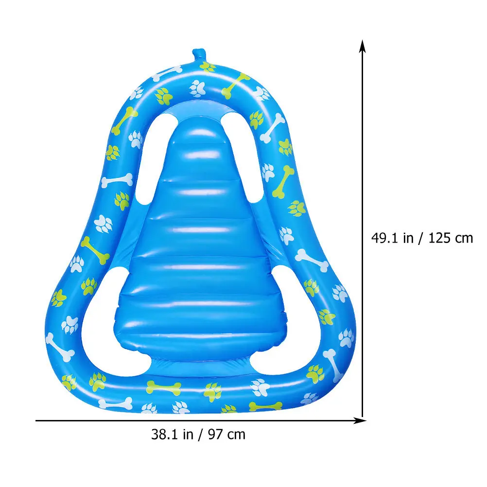 Aufblasbare schwimmende Hundeliege mit Löchern für den Pool – Schwimmende Liegematte für den Außenbereich, Teich und See – Doppelte Luftkammern für sicheren Spaß