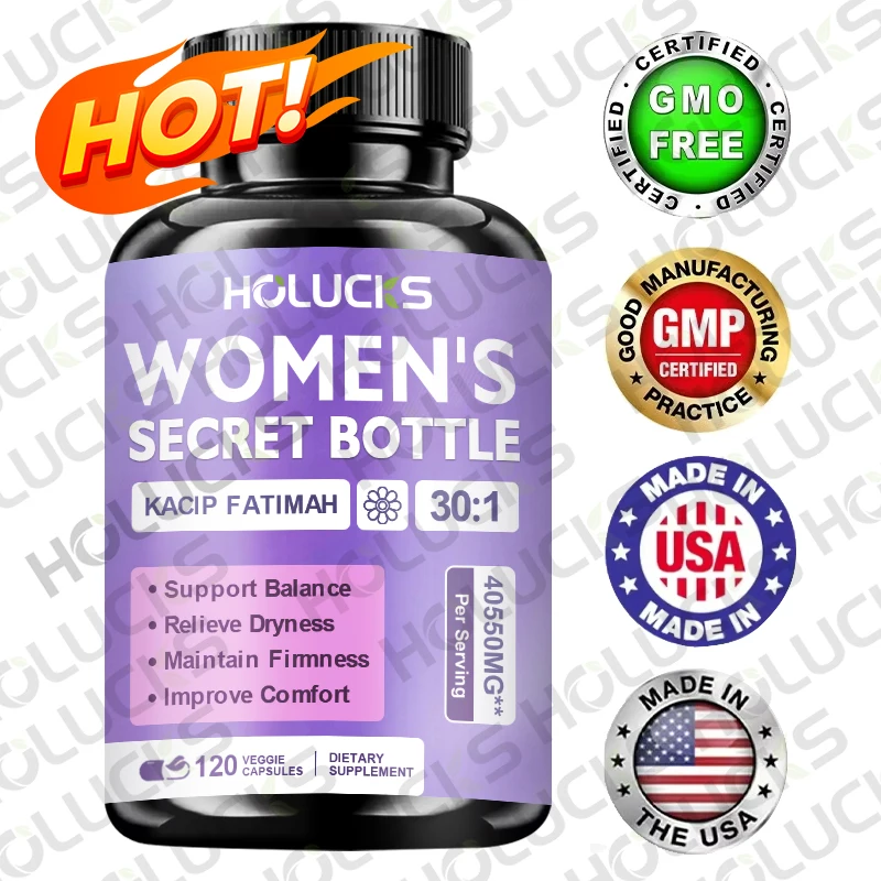 

Advanced Feminine Care Pills - Natural Hydration, Comfort, Elasticity, Balance - with Slippery Elm Bark, Manjakani, & Maca Root