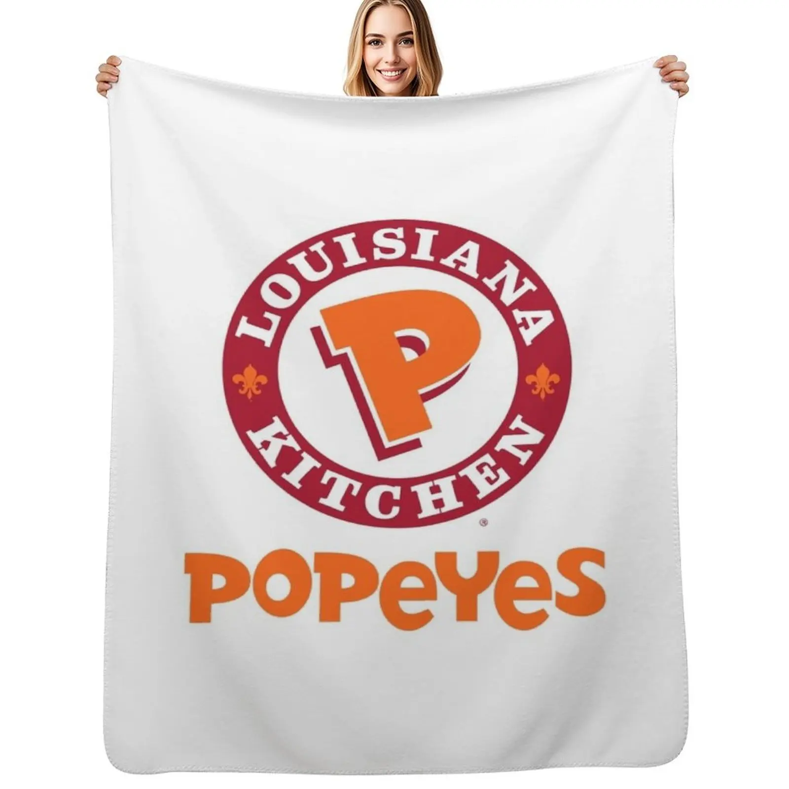 Popeyes Louisiana Kitchen (Popeyes) Throw Blanket warm winter Decorative Sofa Cute Flannels Decorative Sofas Quilt Blankets