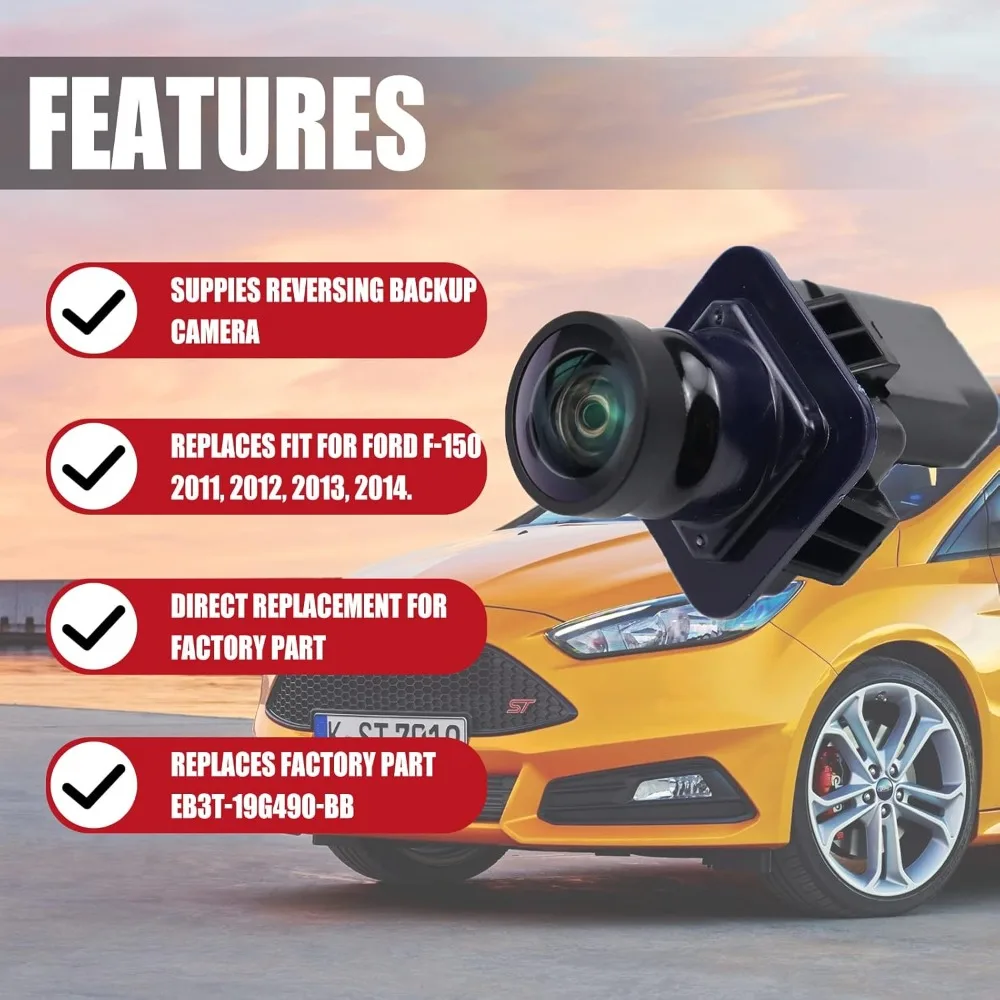 Rear View Backup Camera for Ford F150 2011-2014 Replace EB3T-19G490-BB EL3T-19G490-AA BL3Z-19G490-B