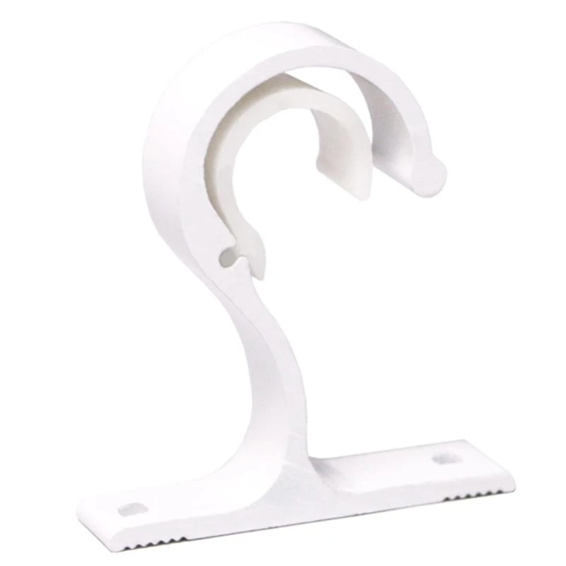 Aluminum Alloy Curtain Rod Brackets Adjustable Rod Holder for Curtains or Wardrobes Pack