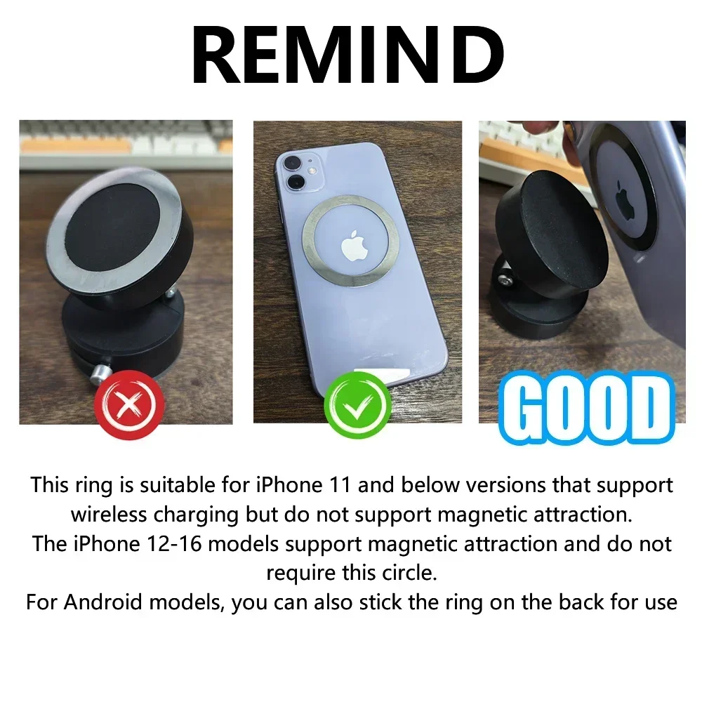 شفط مكنسة كهربائية مغناطيسية قابلة للتعديل - بدون استخدام اليدين لأسطح أملس لمرآة صالة الألعاب الرياضية في السيارة #5