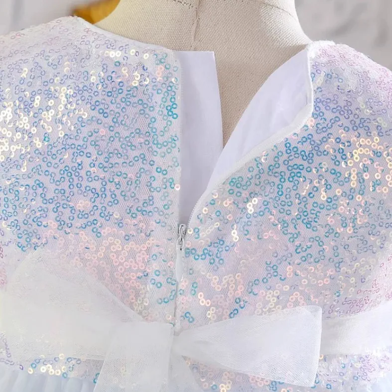 Kinder-Partykleid aus Tüll, Kleid für Gastgeberin, Klavierkonzert, Geburtstag, Hochzeit, Blumenmädchenkleid A5036, Großhandel, Abendkleider für Mädchen – Detail 6