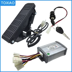 12V 24V 36V 48V 250W 350W 500W 800W 1000W Electric Bike Brushed Speed Motor Controller Set with Throttle Pedal