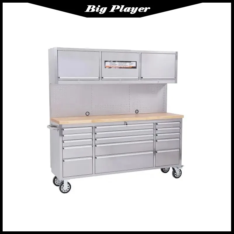 

72 Inch Heavy Duty Stainless Steel Tool Chest/Tool Box/Tool Cabinet For Garden Garage Workshop Tools Storage