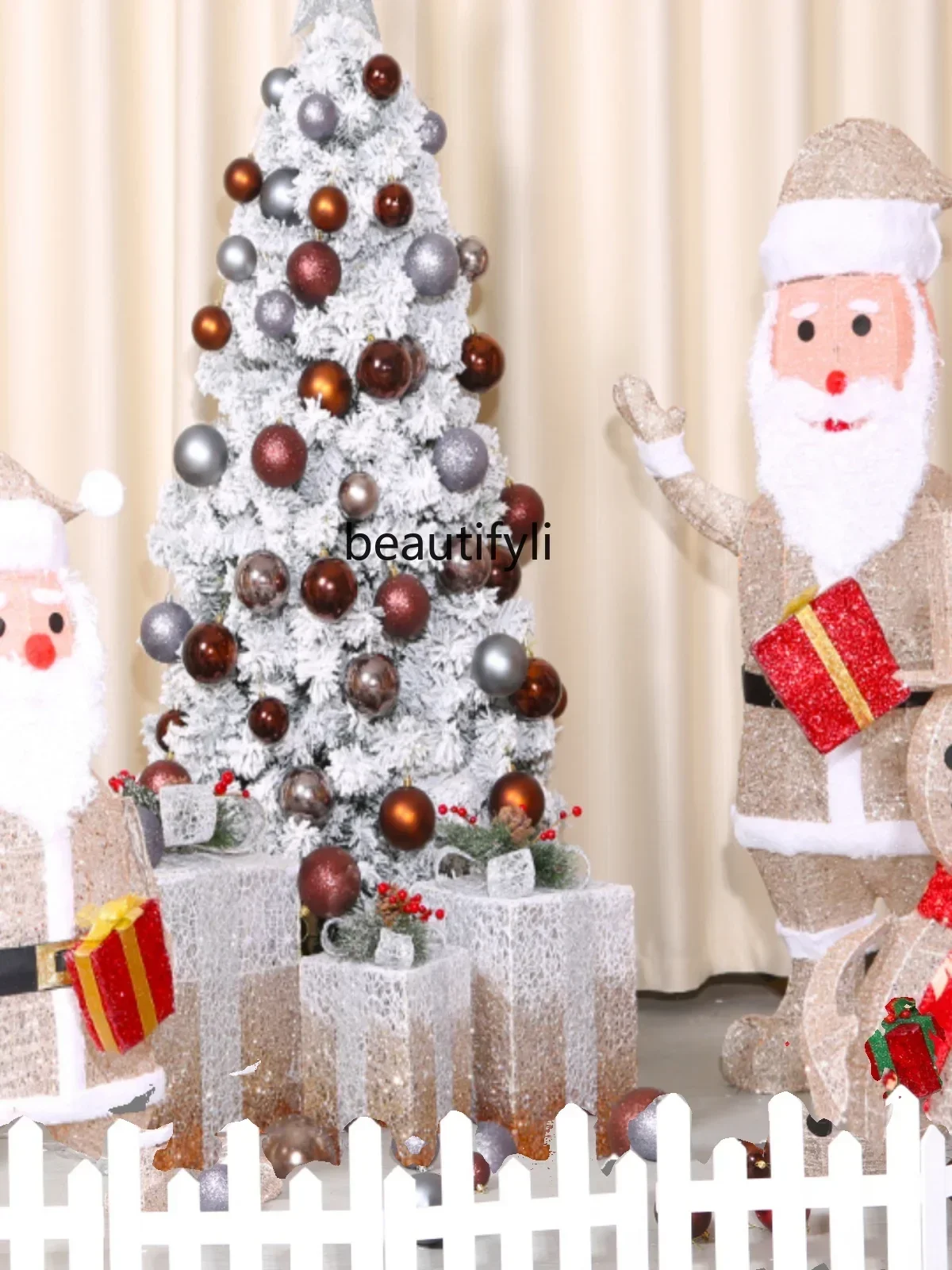 

Christmas decoration luminous old man large folding snowman Christmas tree scene ornament scene arrangement supplies C56