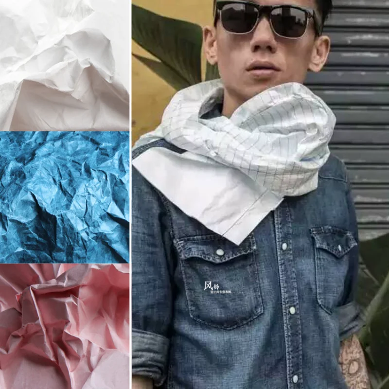 Rigido Dupont Tyvek tessuto di carta impermeabile fai da te vestito usa e getta zaino borsa durevole Wrap Art Decor cappotto vestiti tessuto di