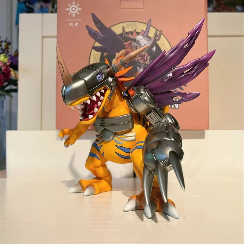 19cm Anime Digimon Adventure Metal Greymon Figure War Greymon Action Figures Pvc Statue Collection Model  Gifts Toys