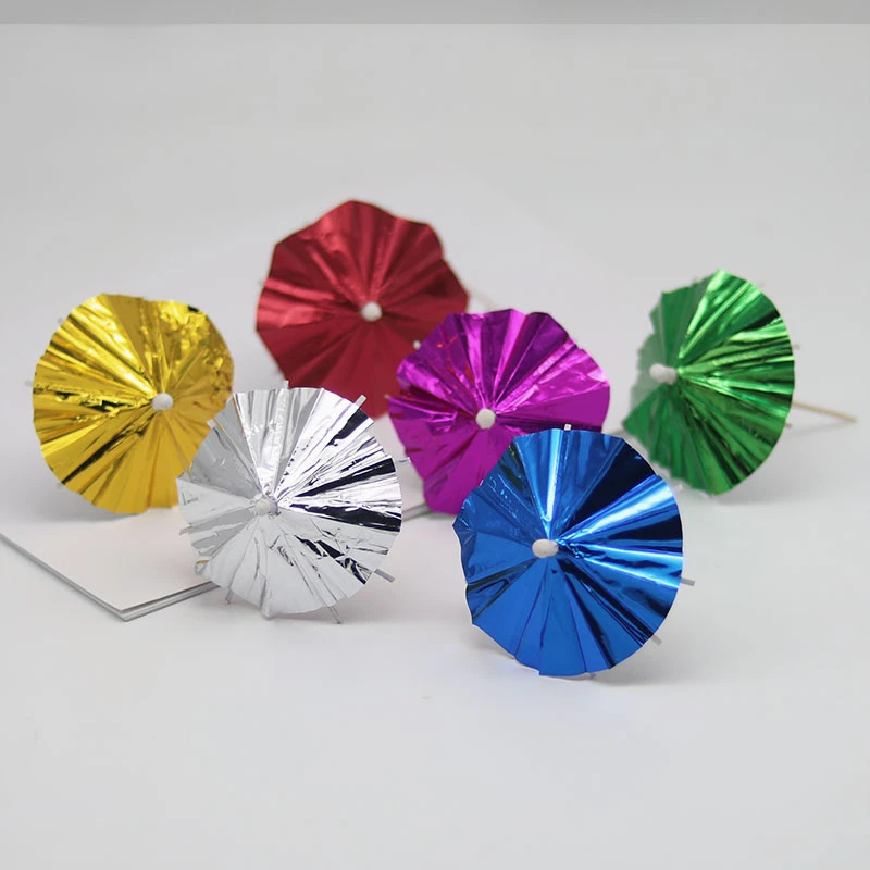 Creative Colorful Printed Paper Umbrella for Dessert Shop Cake Ice Cream Drink Hotel Fruit Plate Bar Bartending Cocktail Decor
