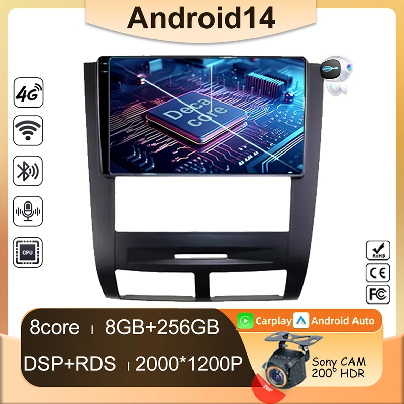 Carplay Android For SSANGYONG Rexton 2002 2003 2004 2005 2006 Auto Radio Multimedia GPS 2din Car Navigation Monitor Video Screen