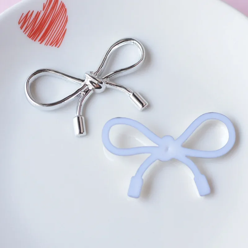 2/5pcs cute bow cartoon resin flatback diy kawaii resin accessories crafts materials scrapbooking embellishment