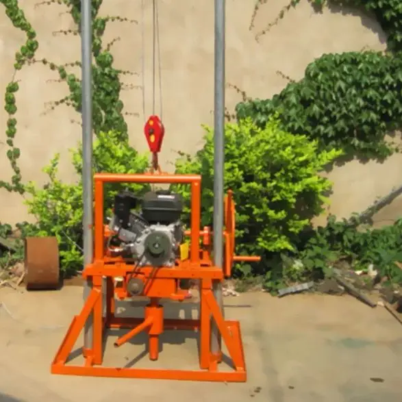 

Customized Precise Positioning Water Well Drilling Rig Hydraulic Diesel 22HP Portable Wheeled Drilling Machine 100m Depth