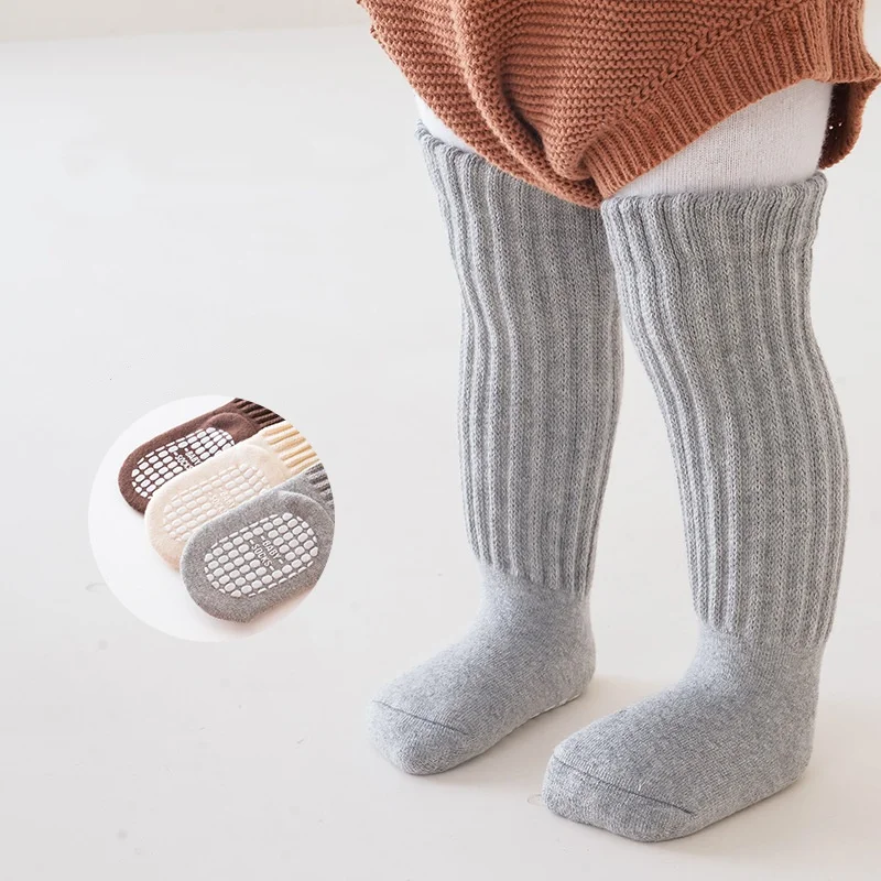 Winter Baby Knee High Socks For Girls Boys Fashion Thick Warm Children's Boy Girl Socks Soft Anti Slip Floor Home Sock 0-4 Years