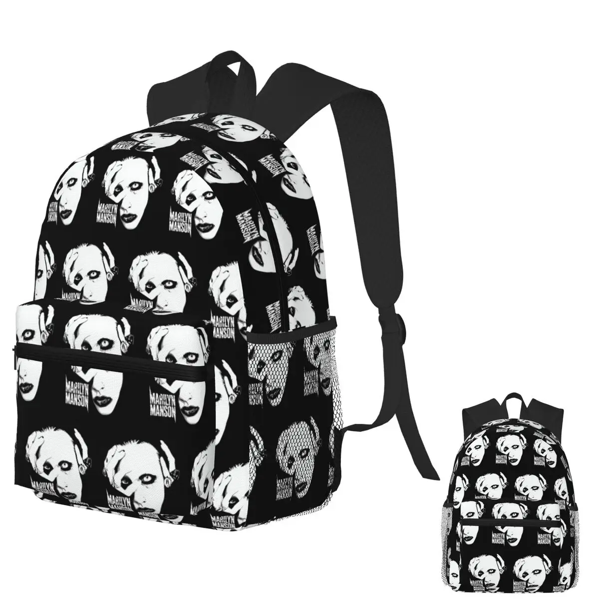 

MM Portrait Student Backpack School Bag Hiking Travel Daypack for Boys Girls Fashion Bookbag Shoulder Bags