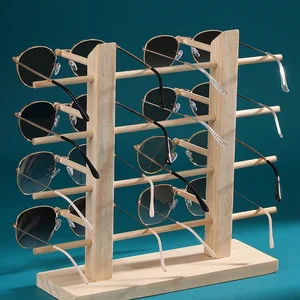Handmade Wood Glasses and Jewelry Display, Rack for Retail and Personal Use 8 Main Sales Glasses Rests - №7