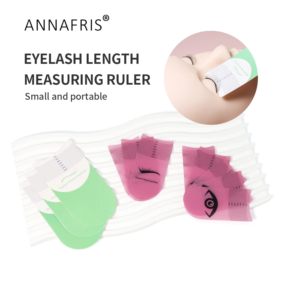 10PCS Eyelash  Stencils Ruler For Measure Eyelashes Length Curling Degree Ruler 3-21mm Plastic Ruler Makeup Tool