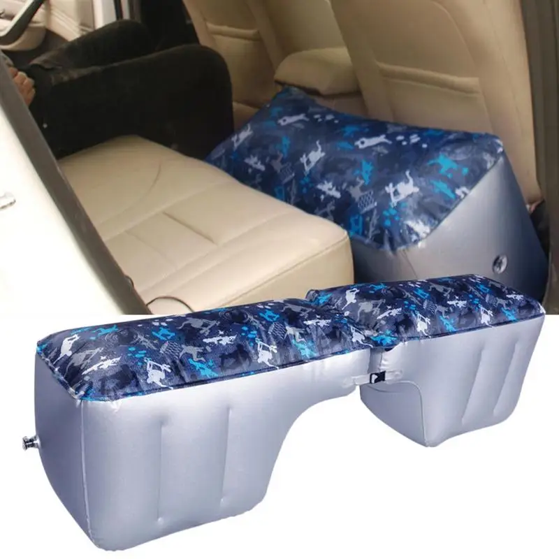 Inflatable Car Travel Bed Rear Seat Iable Air Mattress PVC Cushion Car Travel Bed For Car SUV Self-driving Camping Accessories