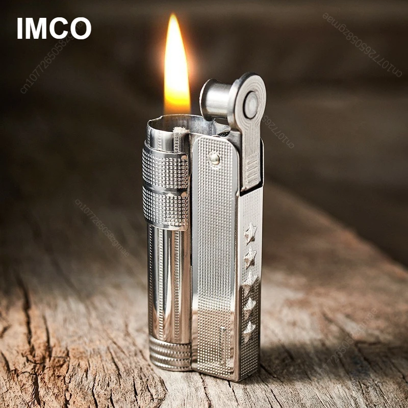 Encendedor de Metal Austriaco IMCO Aiku 6700, Encendedor de Queroseno Antiviento, Estilo Retro Nostálgico, Herramienta para Fumar, Regalo para Hombre