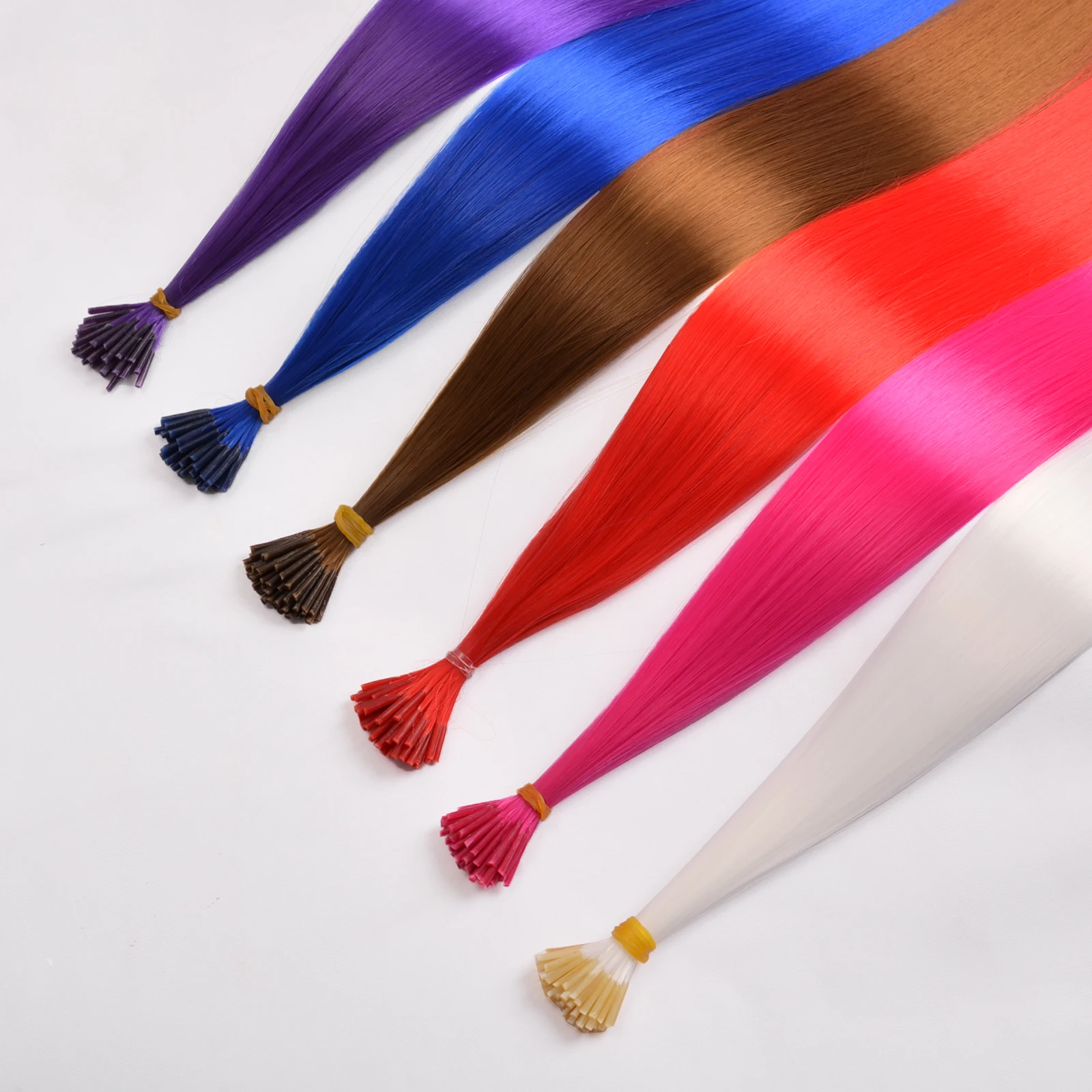 

Прямые наращивание волос с I кончиком, натуральные синтетические волосы, наращивание волос Fusion, кератиновые капсулы, коричневый, светлый цвет для женщин