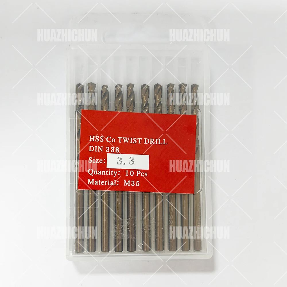 HUAZHICHUN HS5-135 5523 3.3 High Speed Steel Jobber Length Drill Bit Kit