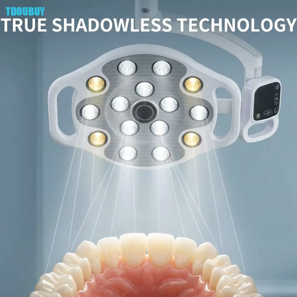 TDOUBUY 80000Lux High Quality Dental Unit Lamp 15 Bulbs LED Lamp Shadowless LED Lamp with Adjustable Light
