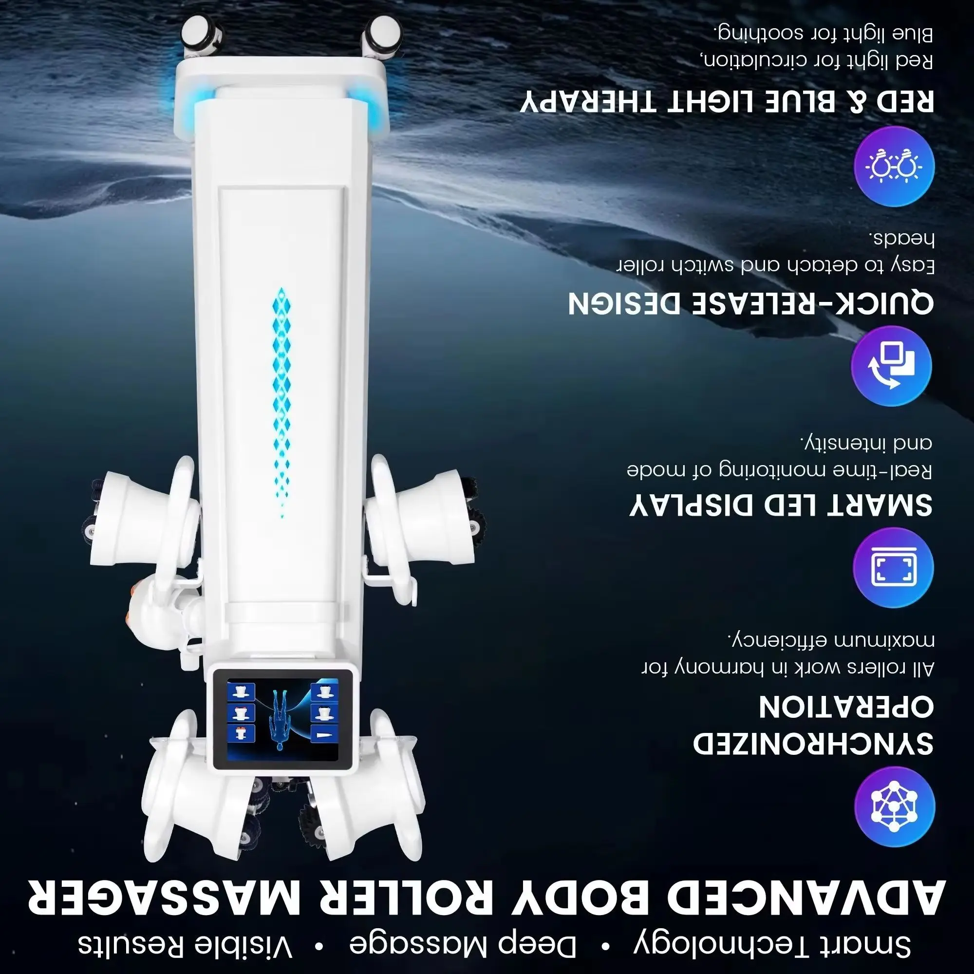 

5 Handles 360 Inner Ball Roller Body Sculpting Massage Machine for Salon Cellulite Lymphatic Drainage