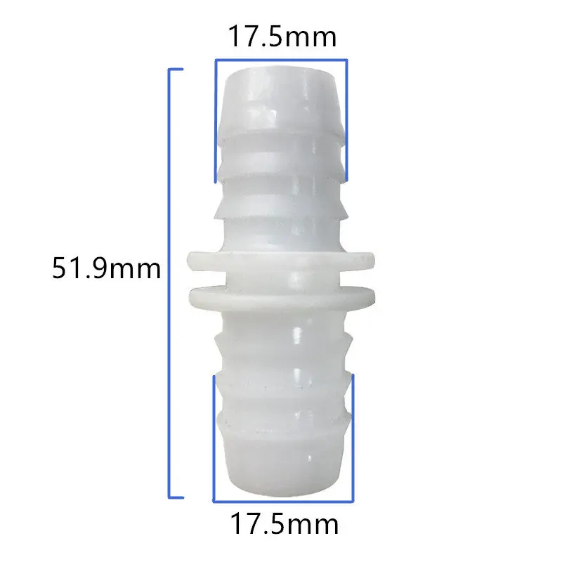 ID14 auto fastner equal diameter two-way fuel line connector straight 180 degree joint white color fuel pipe fittings 2pcs a lot