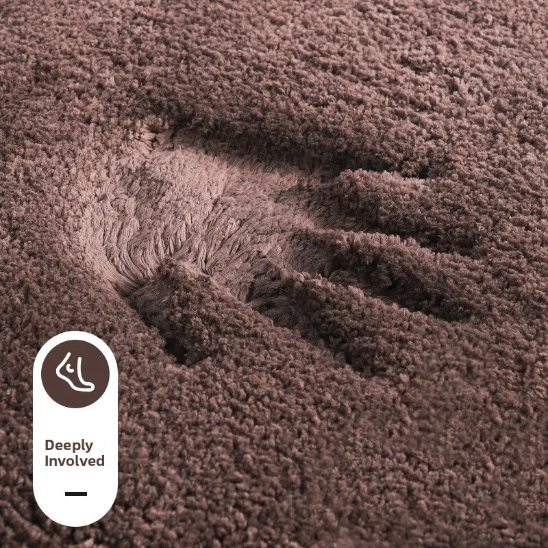 Thickened Plush Bedroom Bathroom Anti-Slip Absorbent Rug Rectangular Home Use Carpet High Quality Polyester Fiber Floor Mat