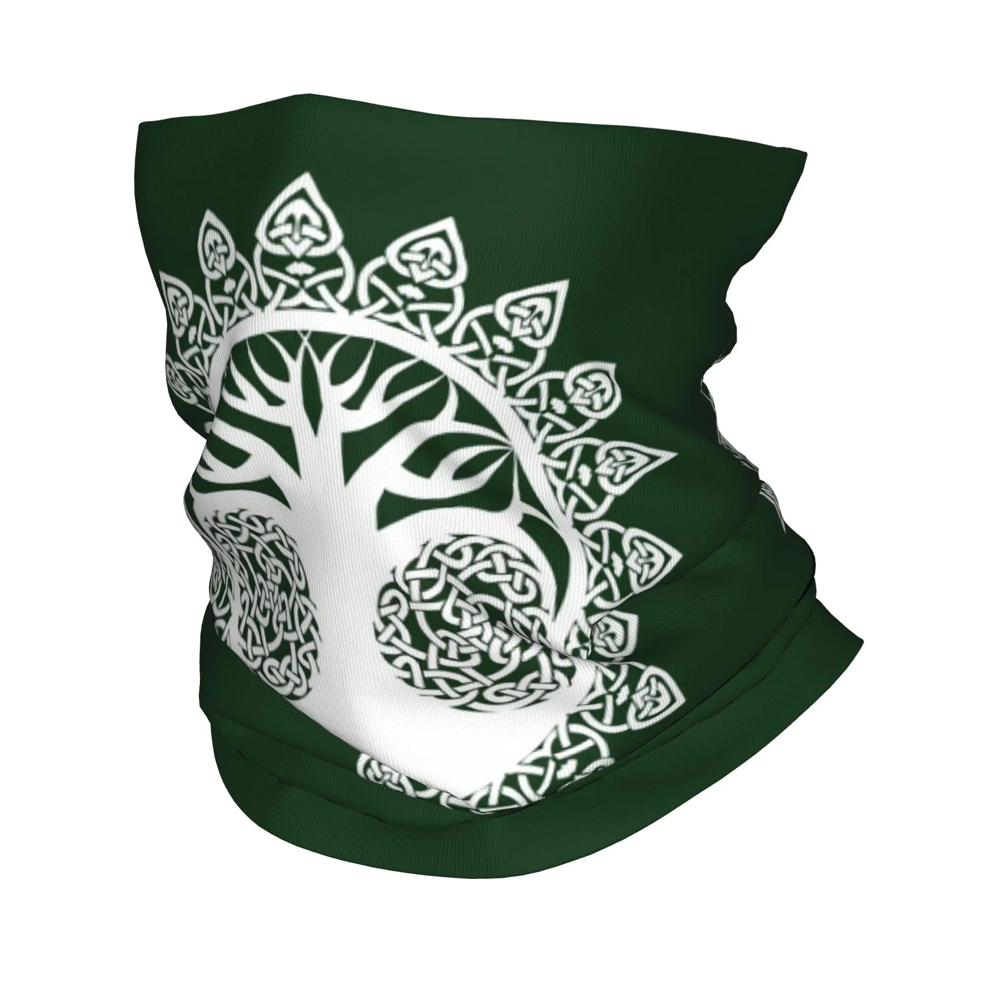 Celtic Irish Tree Of Life Knots Circle Ireland Pride Gaelic Bandana Neck Gaiter Printed Face Scarf Headband Hiking Fishing