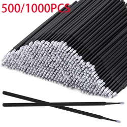 500/1000PCS Eyelash Cleaning Brush Highly Colorful Crystal Brush Eyelash Micro Brush Beauty Makeup Clean Remover Tool Wholesaler