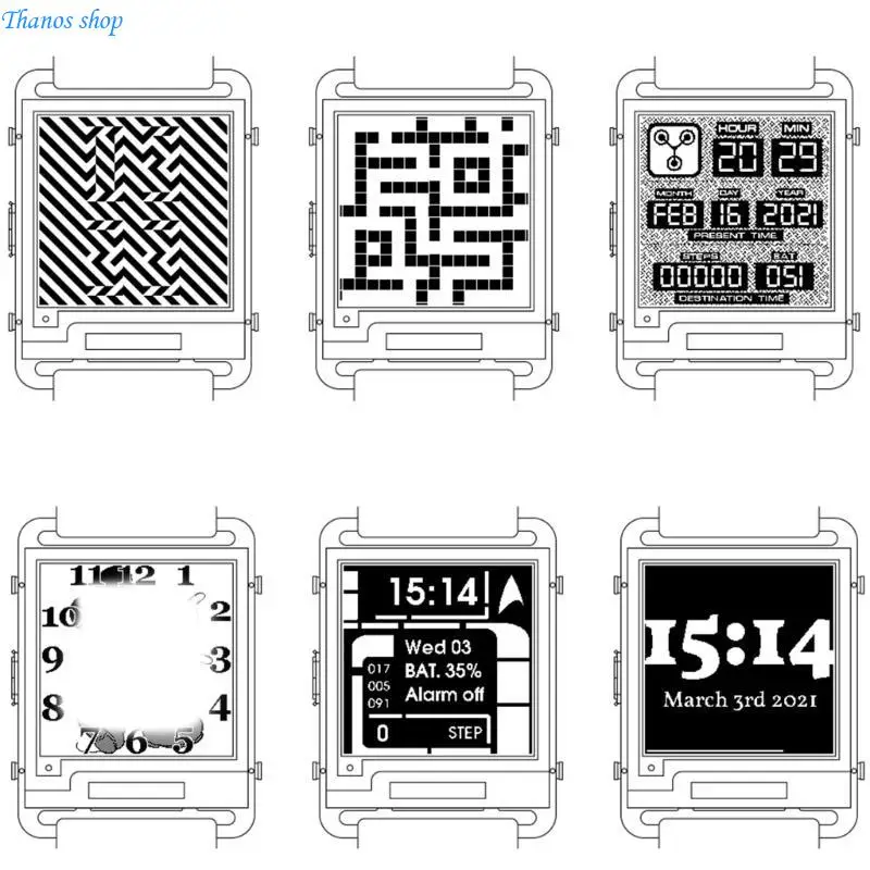 ESP32 Programmable Touchable Watch Integrated with Open Source Hardware Software X37A