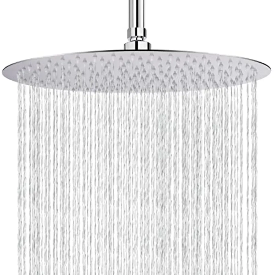 

Rain Shower Head Ultra-Thin Design Pressure Boosting High Flow Stainless Steel Rainfall Shower Head 16 Inch Chrome Finish for M
