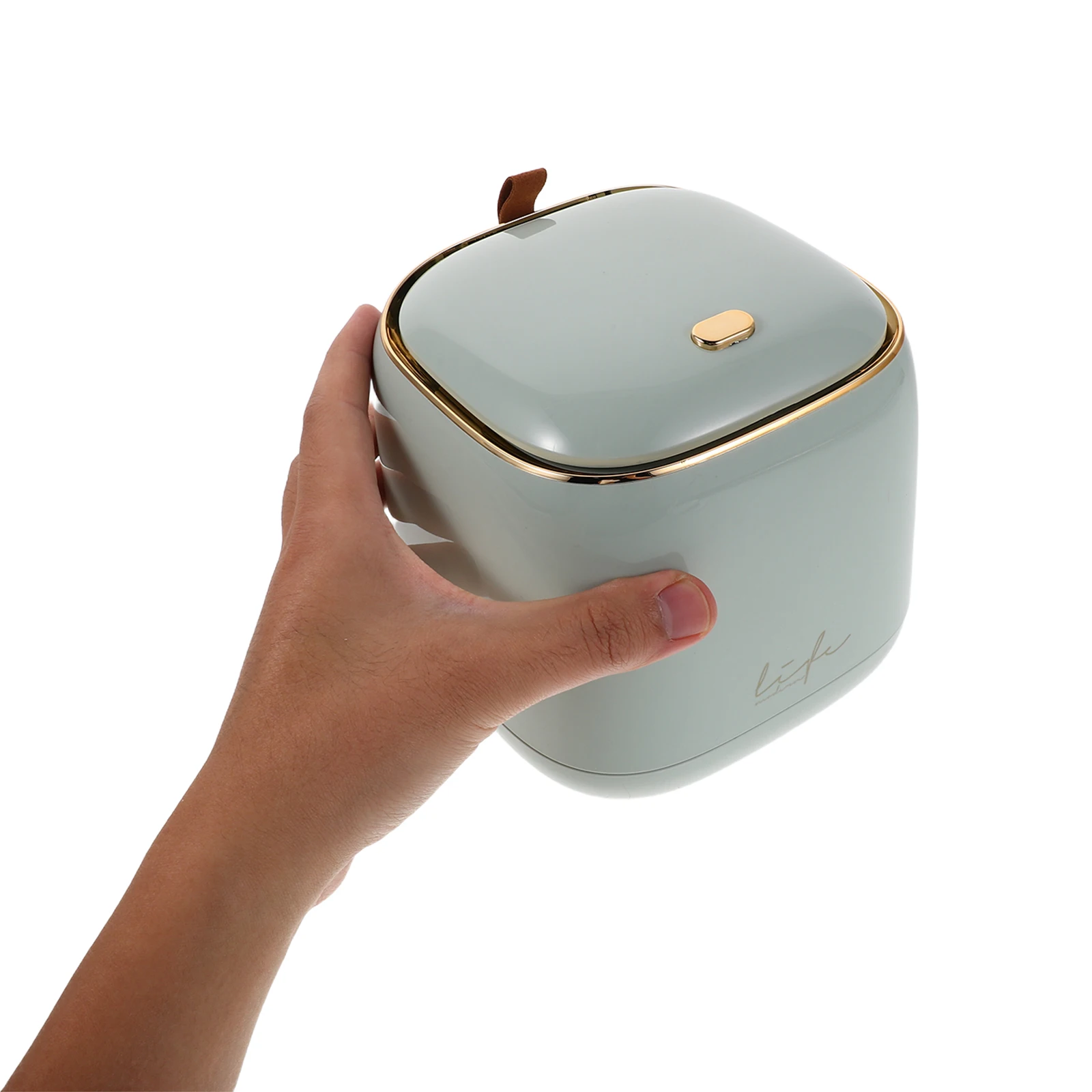 

Desk Trash Can Mini Compact Lidded Press Top Small Waste Bin for Home Office Bedroom Countertop Desk Trash Can