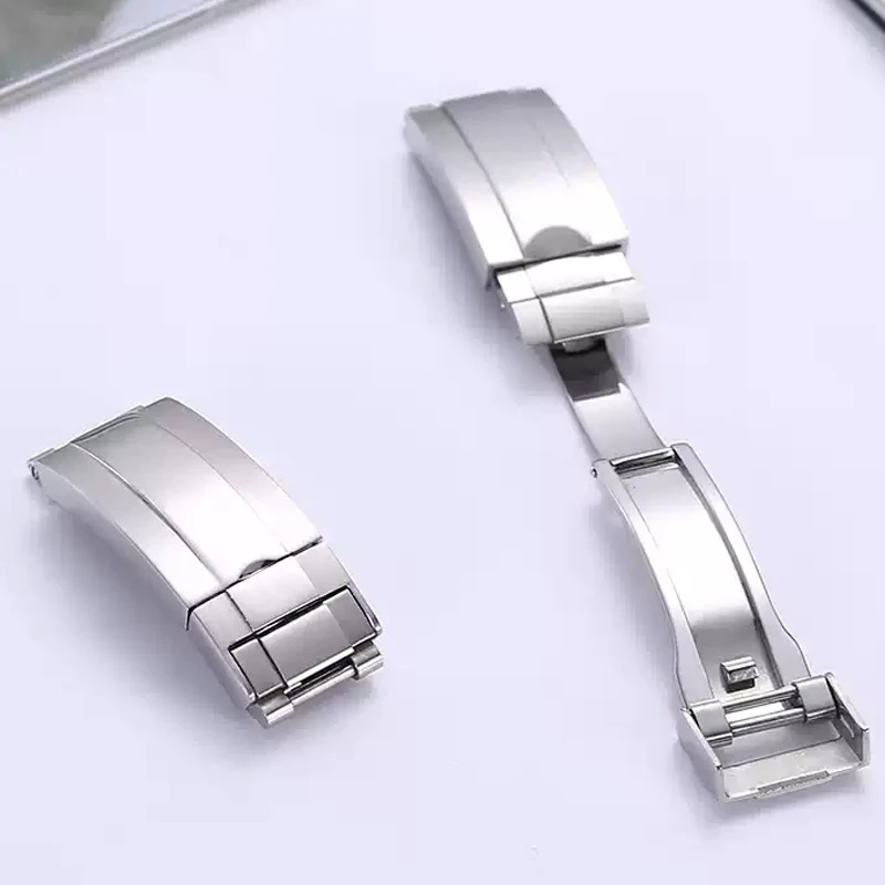 

Watch Band Clasp for Rolex Submariner GMT Master Daytona Water Ghost Button Stainless Steel Metal 16-9mm Solid Buckle