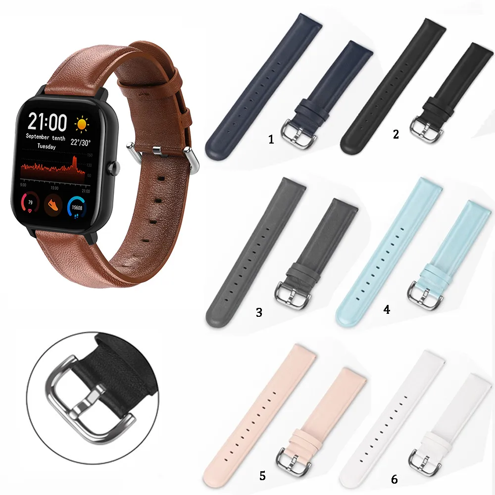 

High Quality Leather Bands Strap for Huami Amazfit GTS2 GTS4 mini GTS3 GTS2e Neo GTS 2 3 4 2e Active