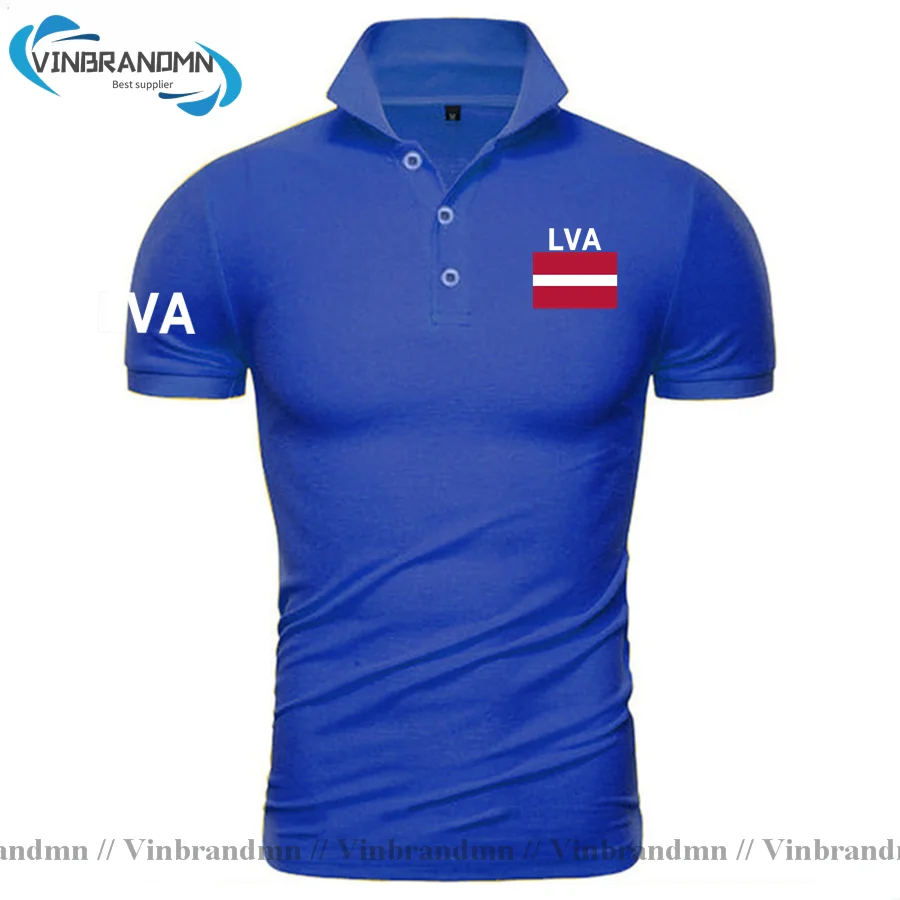 Latvia Latvija Polo shirts Fashion Jerseys Nation Team Shirts 100% Cotton Polo shirt Clothing Tops Country Sporting Flag Latvian