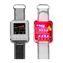 650nm Laser 12 Holes Physiotherapy LLLT Diode Sinusitis Wrist Watch Diabetes Rhinitis Hypertension Treatment High Blood Pressure