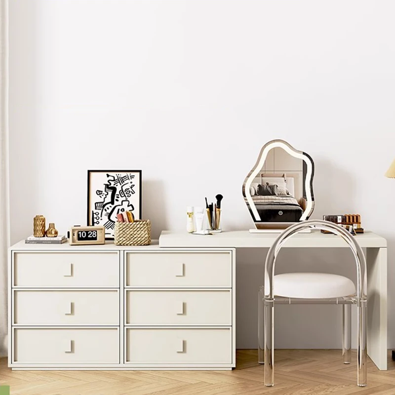 

Bedroom Kids Vanity Table Storage Study Bedside Organizer Dressing Table Mirror Computer Luxury Comoda Pra Quarto Home Furniture