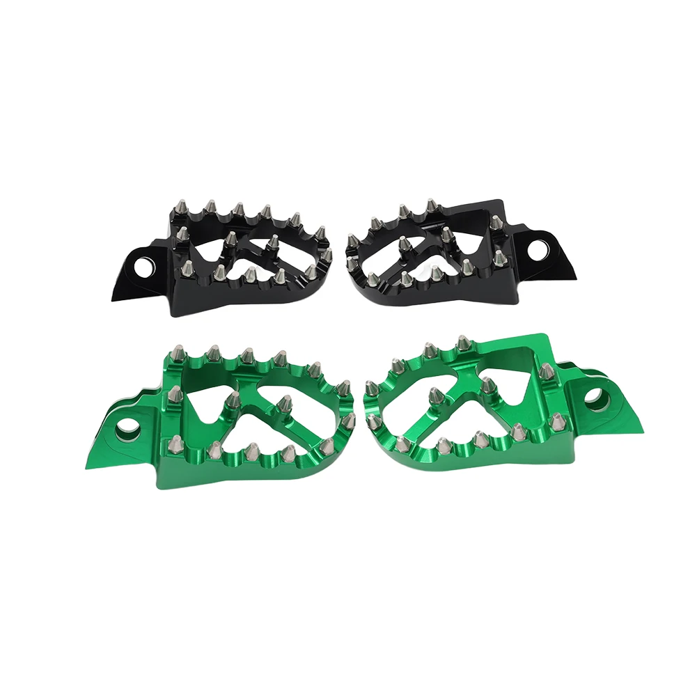 1Pair Motorcycle MX Foot Pegs Pedal Rest Footpeg Aluminum For Kawasaki KX100 KX65 For Suzuki RM 100 65