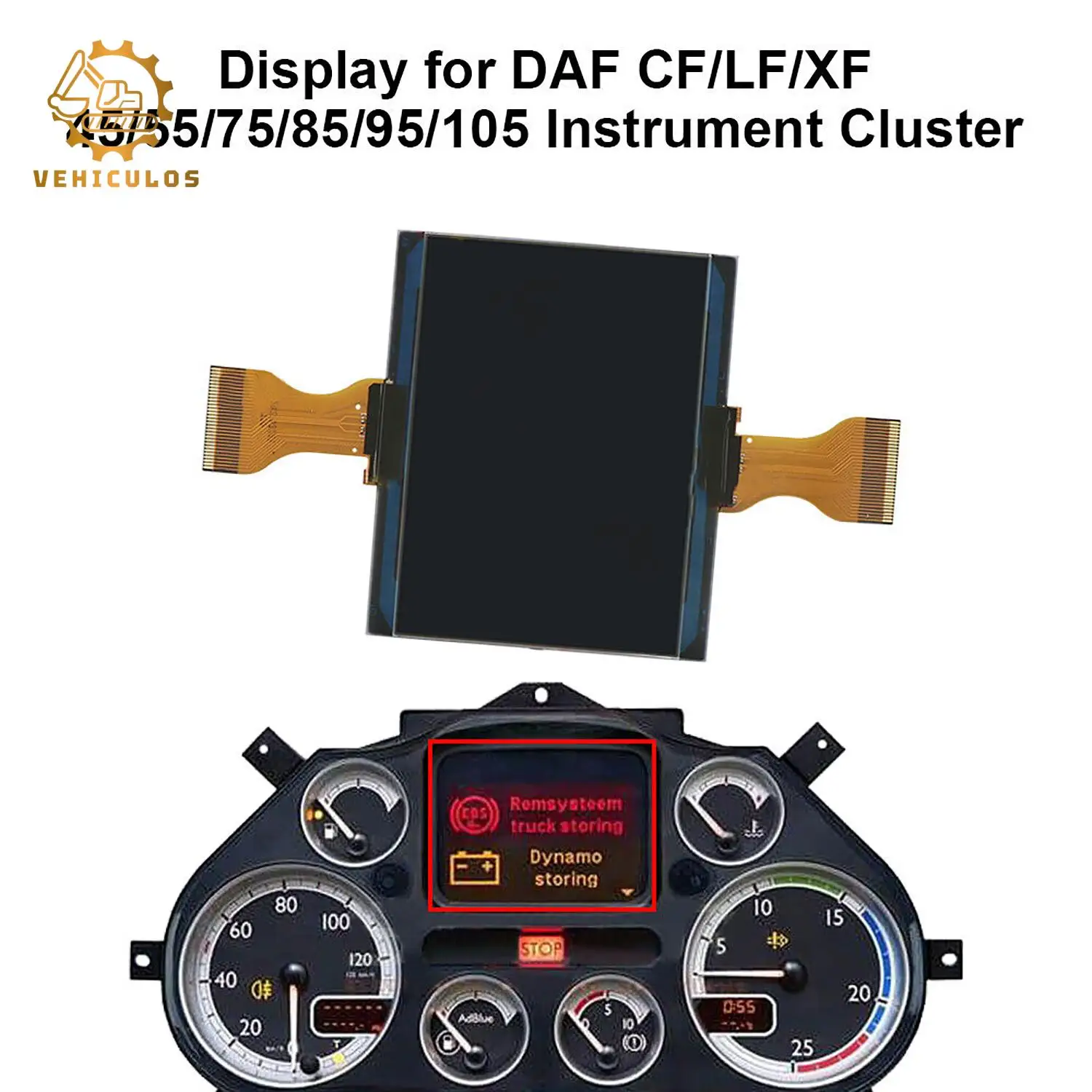 

1 шт., замена ЖК-дисплея для DAF Truck Cluster LF CF XF 45 55 75 85 95, экран приборной панели 5010595267