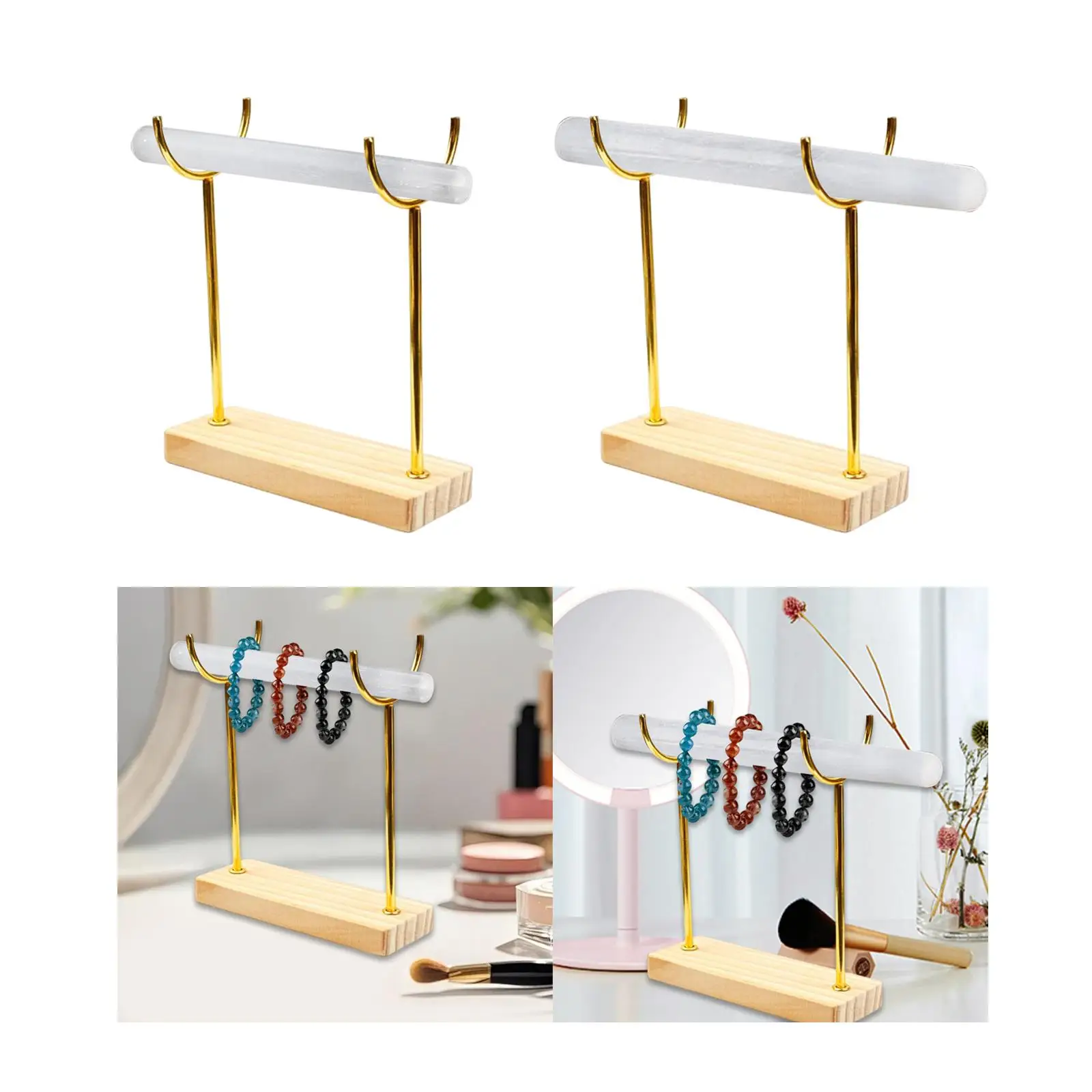 

Selenite Bracelet Holder Display Gift Jewelry Display for Scrunchie Bracelet