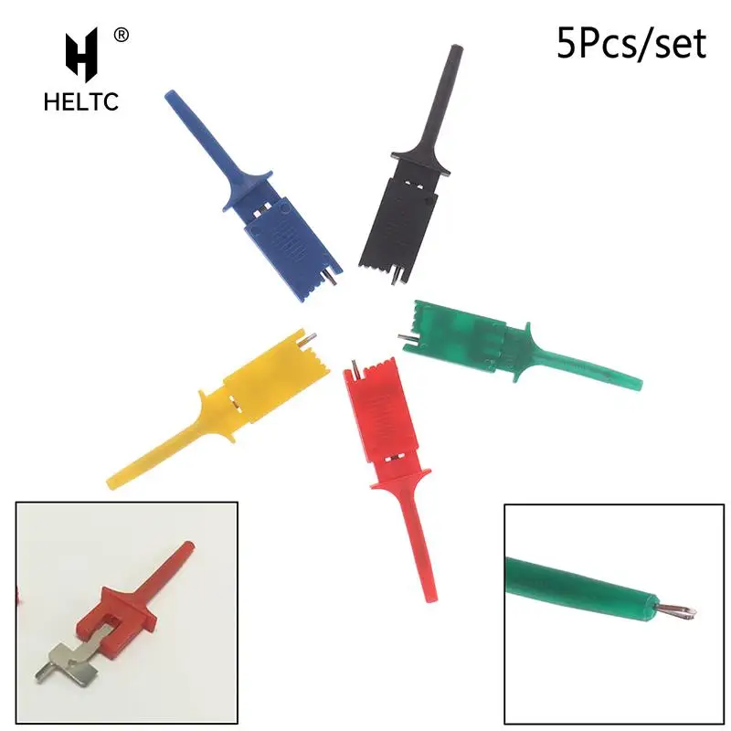 5Pcs/set Meter Tester Leads Test Probe Hook For SMD IC Test Clips SMD IC Hook