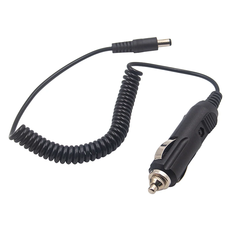 DC5.5*2.1 Car Cigarette Lighter Charger Socket Plug Connector Retractable Cord With Fuse Power Adapter For Car Cable With Spring