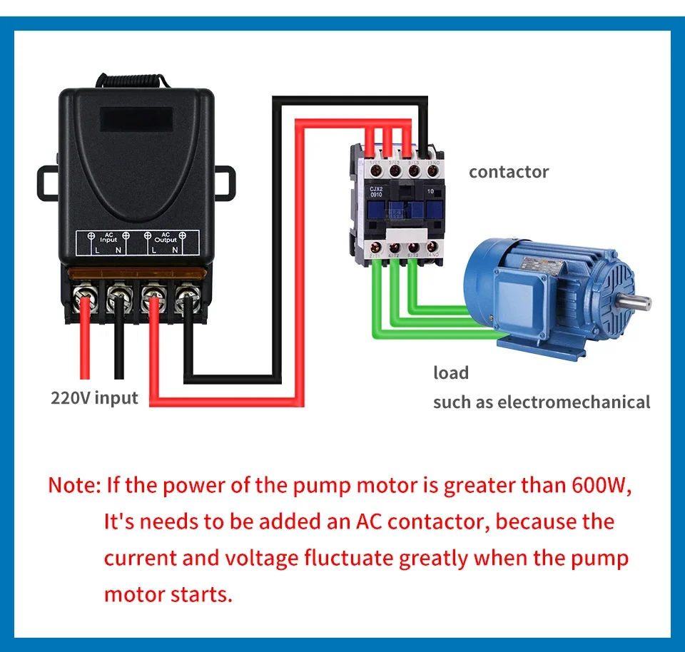 RF433MHz Funkfernbedienungsschalter Relaisschalter 12V 24V 220V 110V EIN/AUS-Sender für Licht, Lampe, Motor, Wasserpumpe, Tür – Detail 9