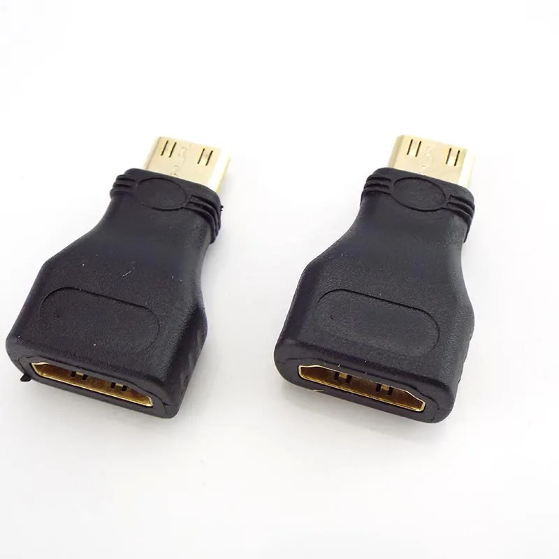 1/2 sztuk 5 sztuk Mini z wejściem HDMI konwerter męski na standardowe rozszerzenie Adapter do kabla kobiecy męski konwerter pozłacane 1080P